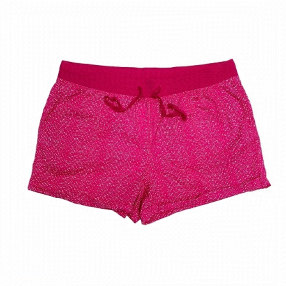 George pink summer vacation shorts elastic waistband dots pattern size XL woman